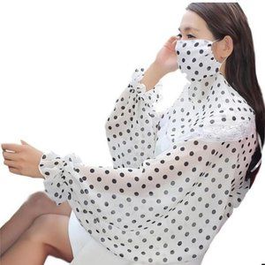 Polka Dot Chiffon Sun Protection Arm Sleeve